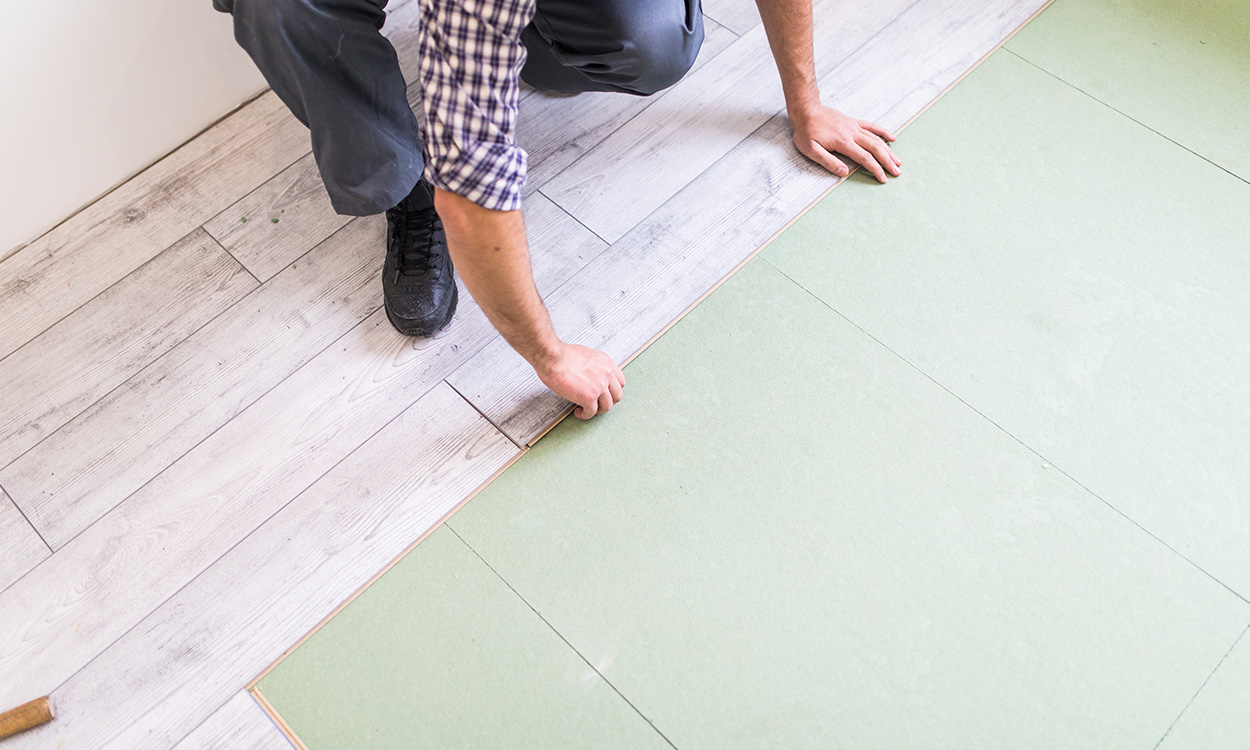 Linoleum-Verlegen